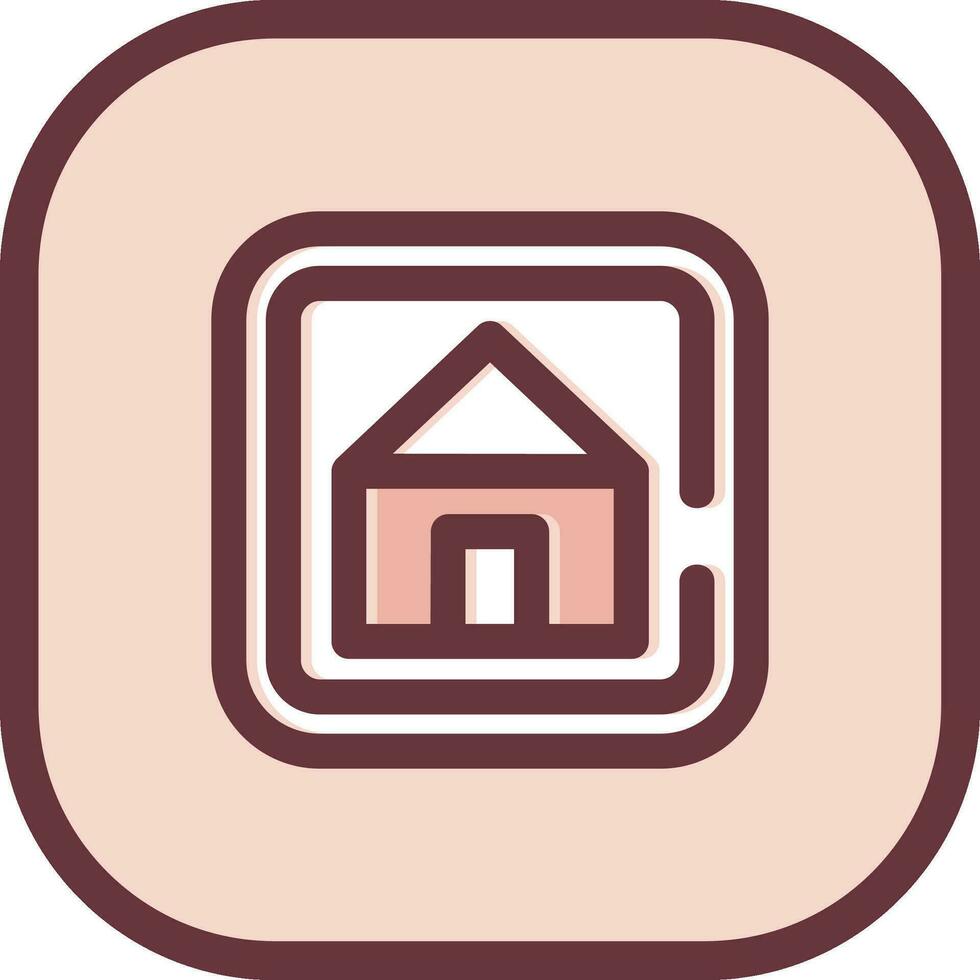 Home Line filled sliped Icon vector