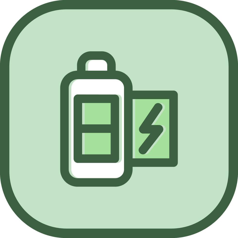 Battery half Line filled sliped Icon vector