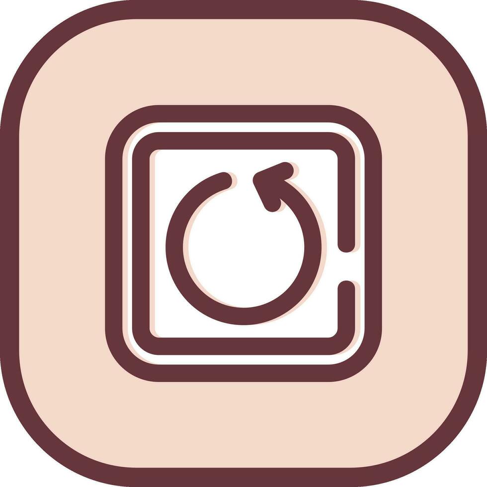 Undo Line filled sliped Icon vector