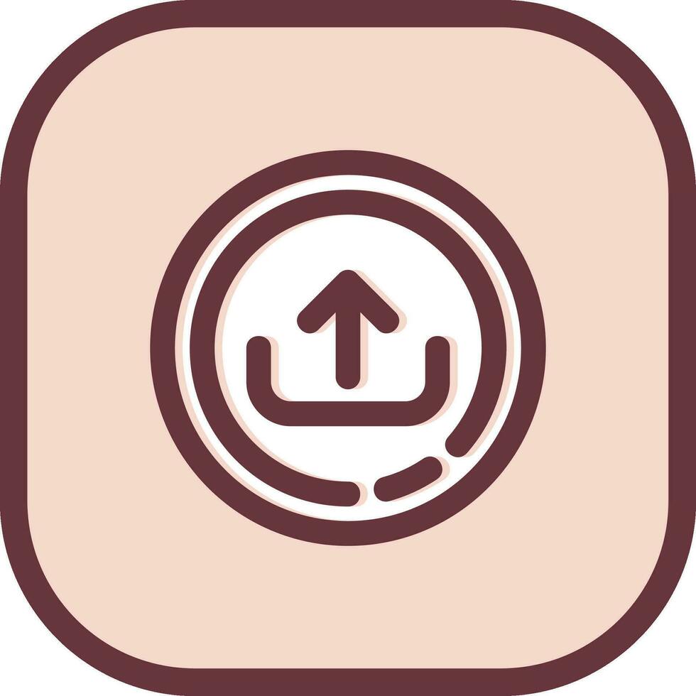 Upload Line filled sliped Icon vector