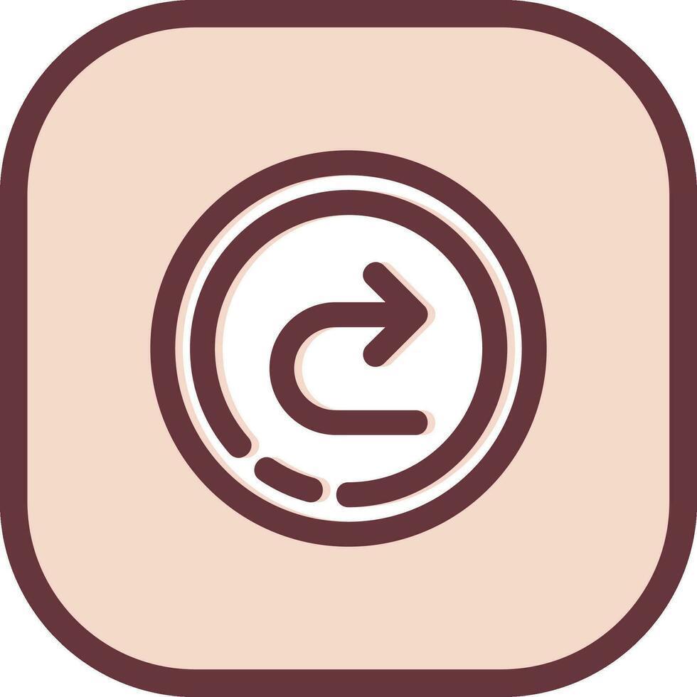 Forward Line filled sliped Icon vector