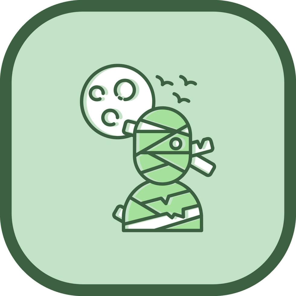 Mummy Line filled sliped Icon vector