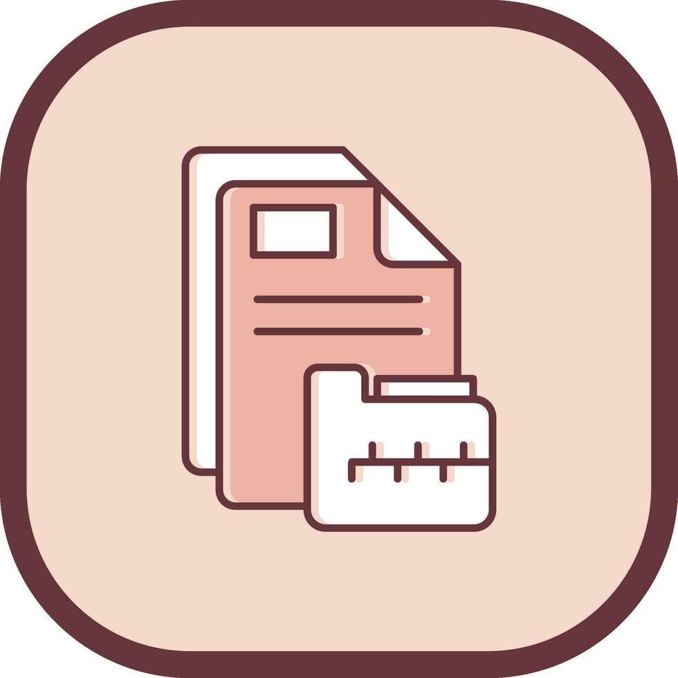 Archive Line filled sliped Icon vector