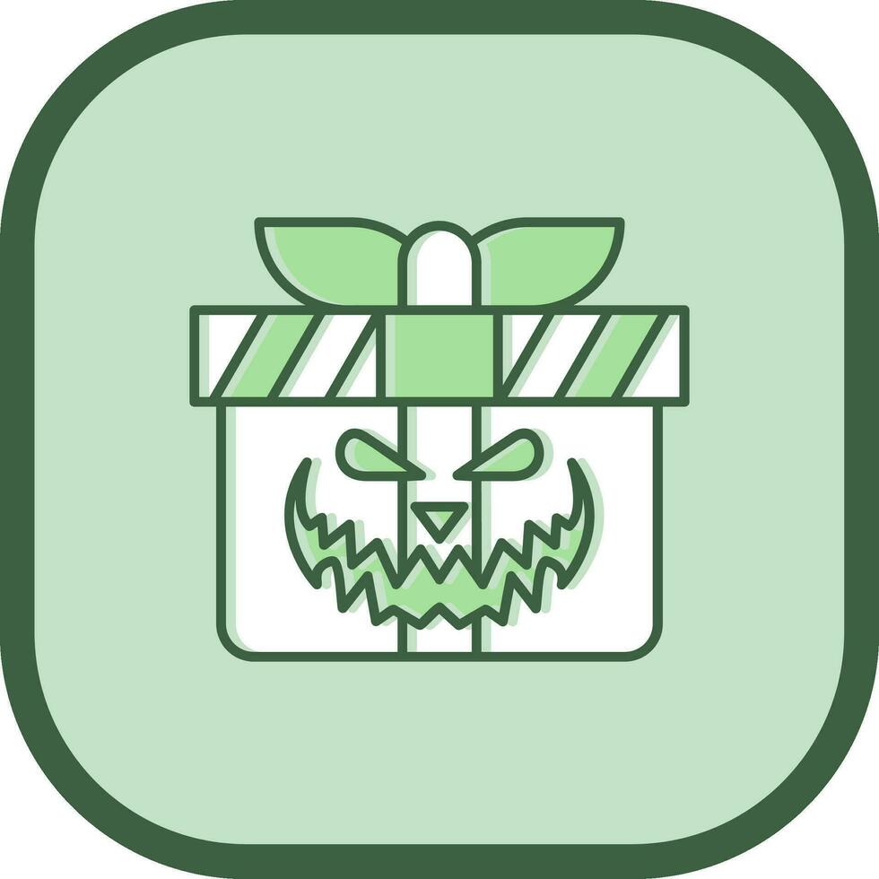 Gift Line filled sliped Icon vector