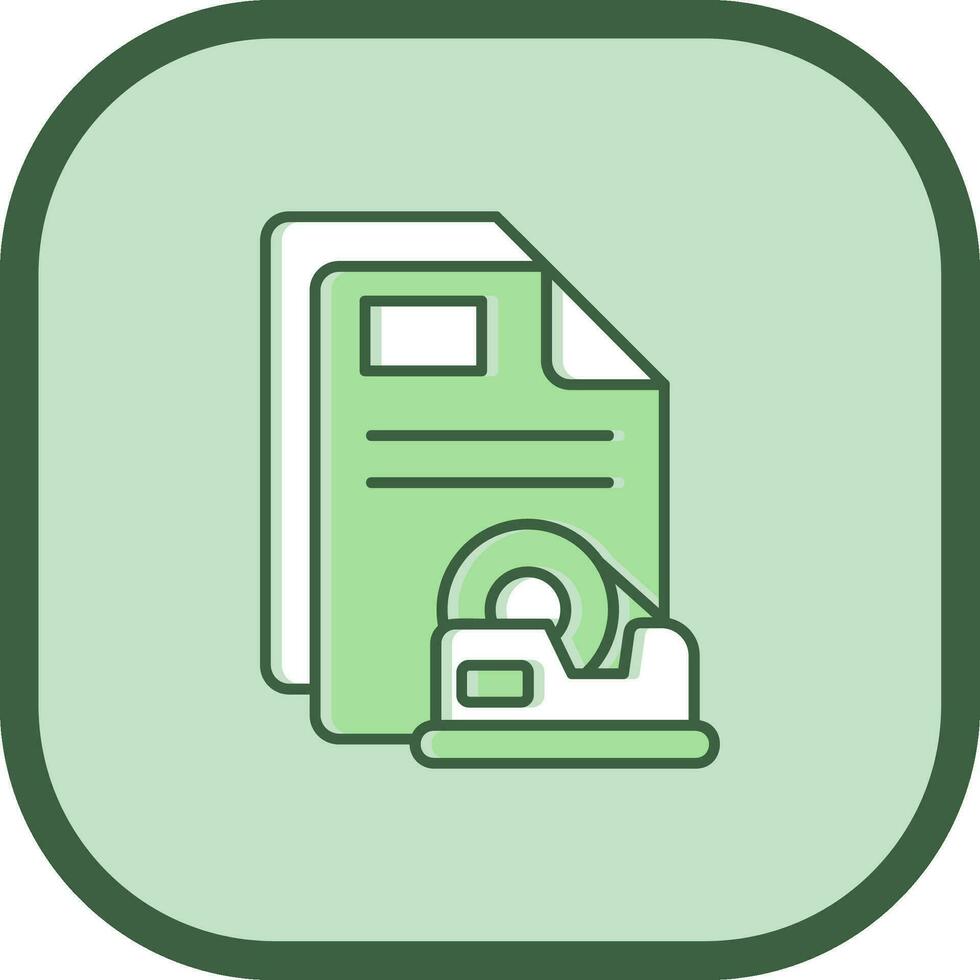 Tape Line filled sliped Icon vector