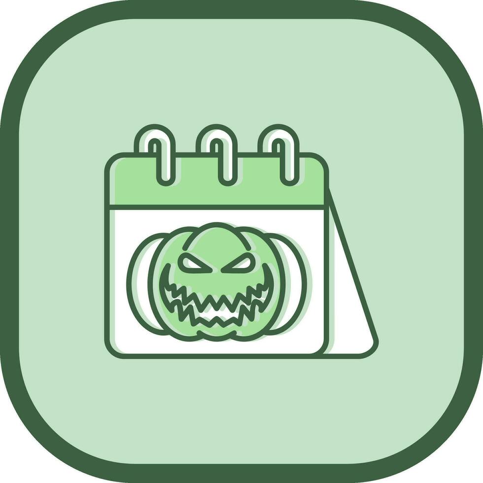 Halloween Line filled sliped Icon vector