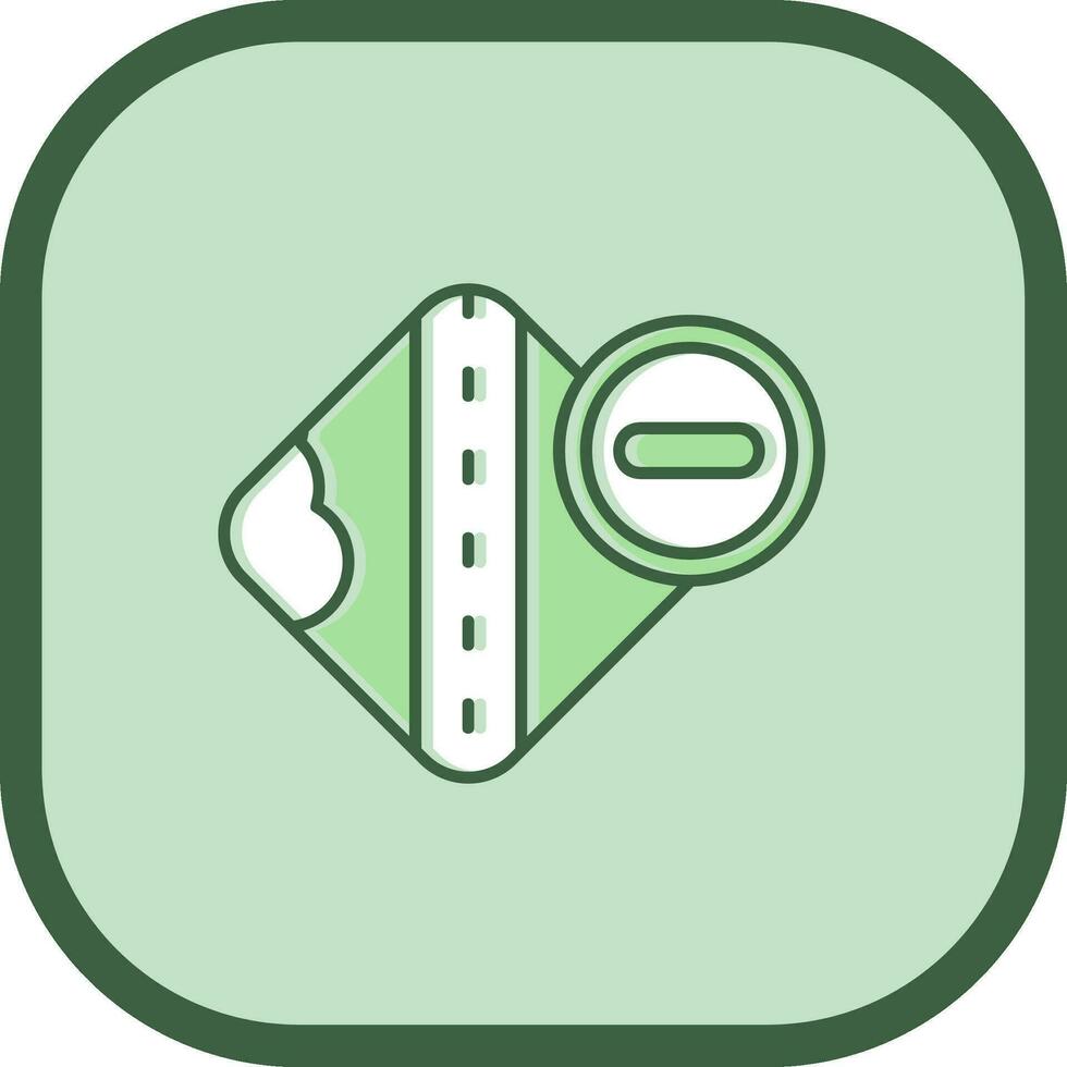 Block Line filled sliped Icon vector