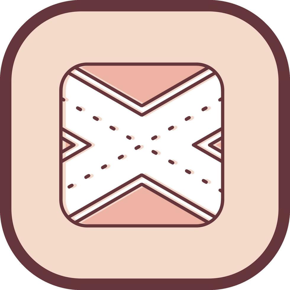 Runway Line filled sliped Icon vector