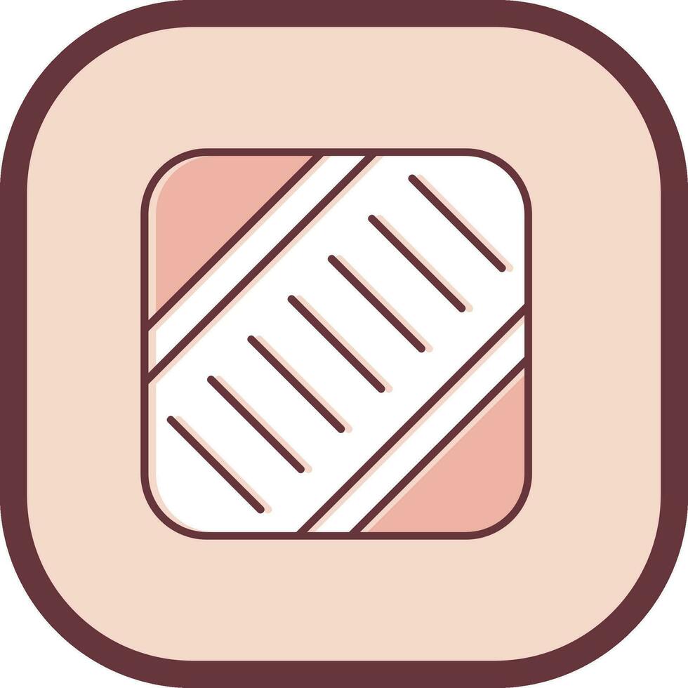 Crossing Line filled sliped Icon vector