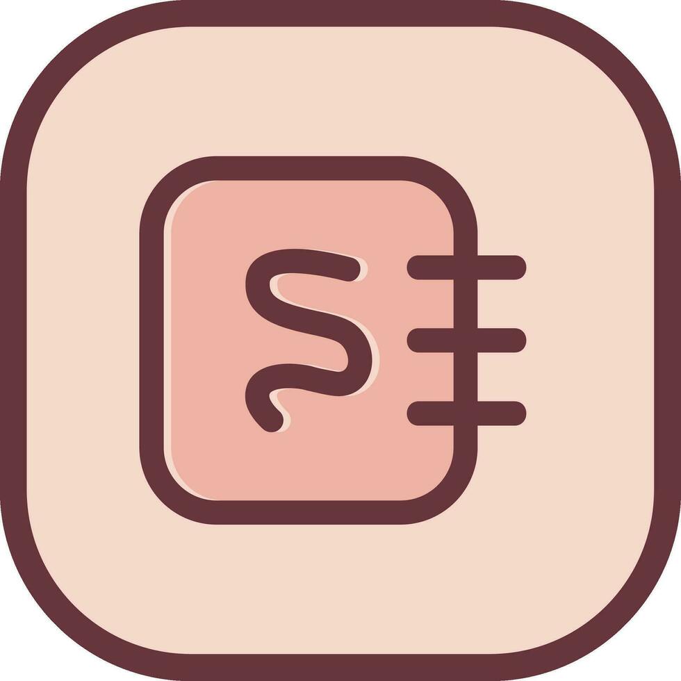 Notepad sketchpad Line filled sliped Icon vector