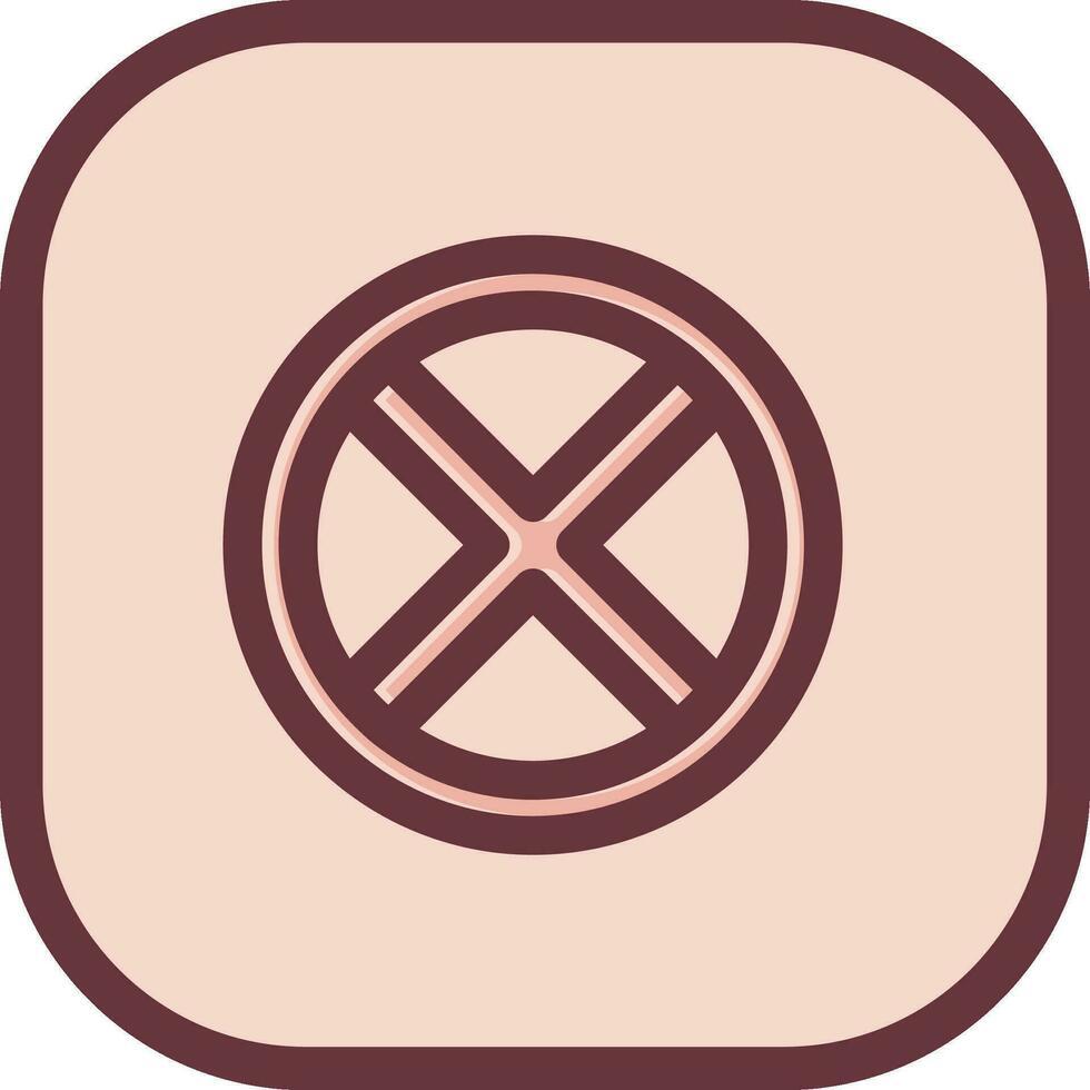Block 2 Line filled sliped Icon vector