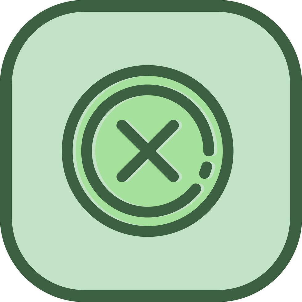 Delete 1 Line filled sliped Icon vector