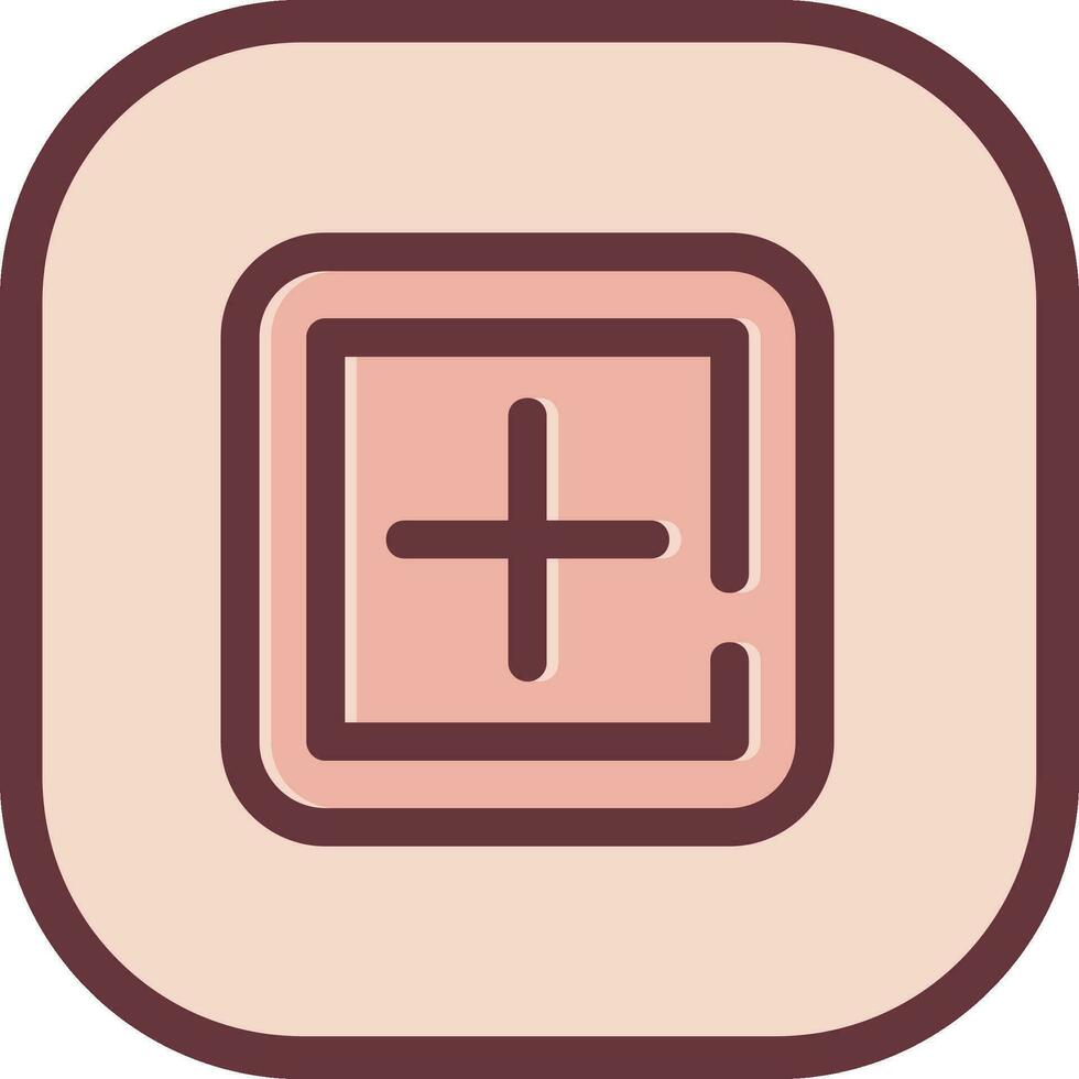 Add square Line filled sliped Icon vector