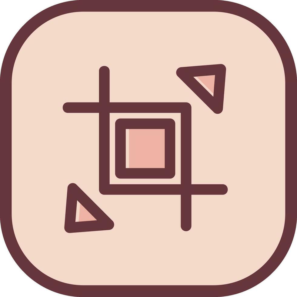 Expand crop resize Line filled sliped Icon vector