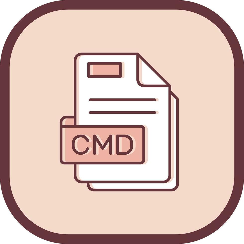 Cmd Line filled sliped Icon vector