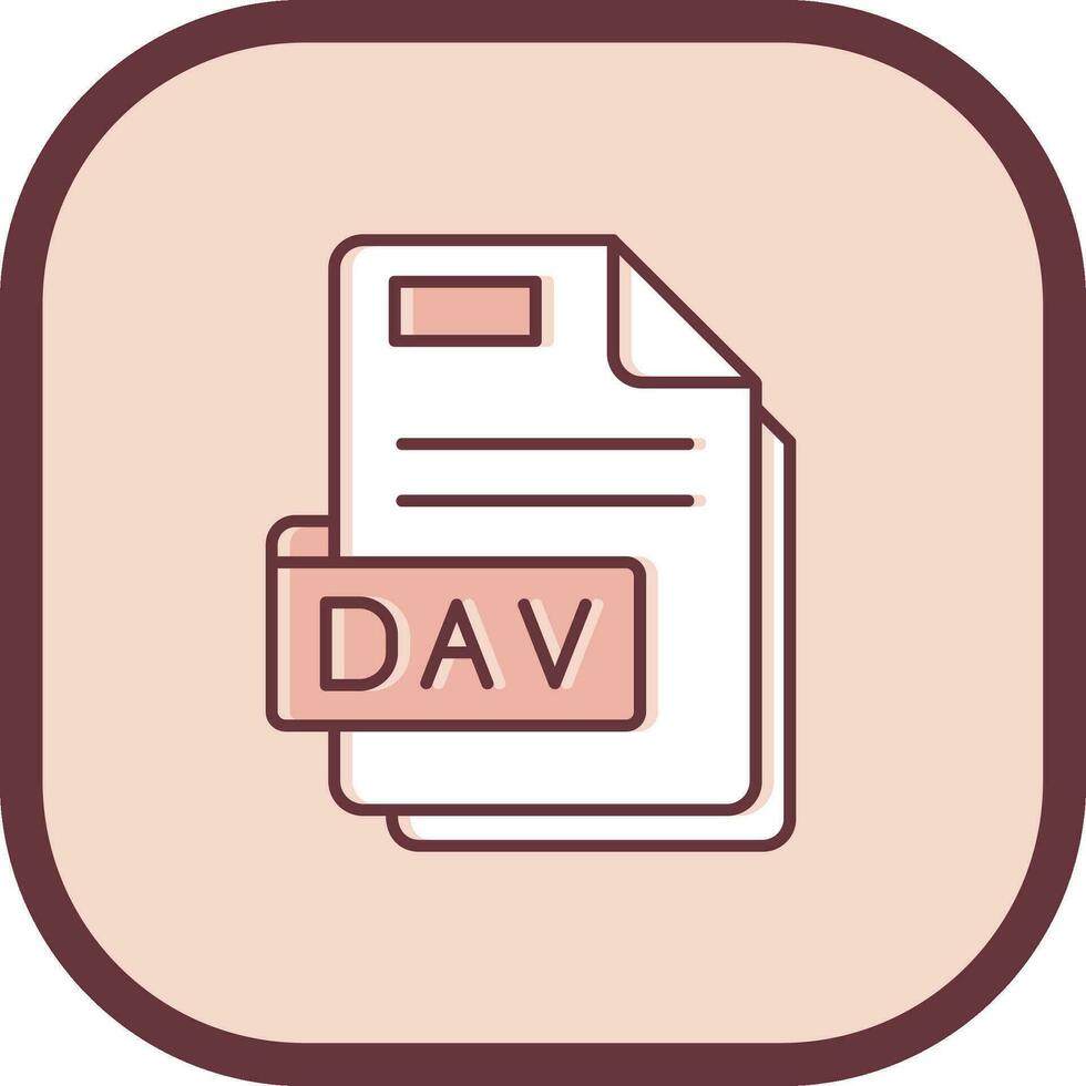 Dav Line filled sliped Icon vector