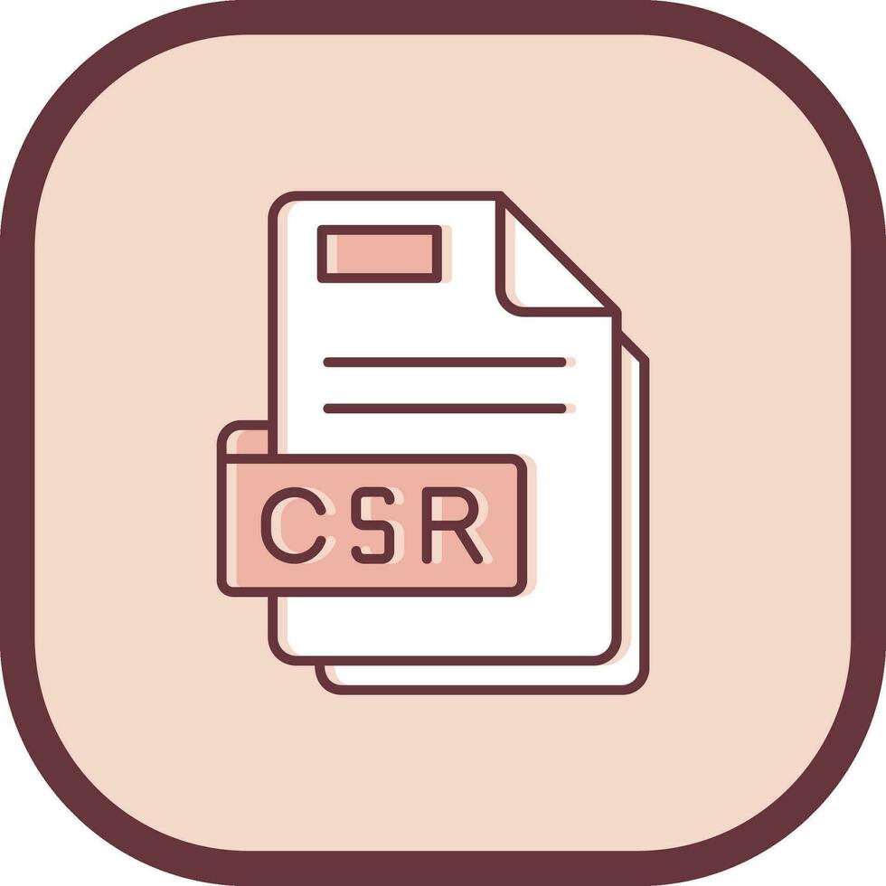 Csr Line filled sliped Icon vector