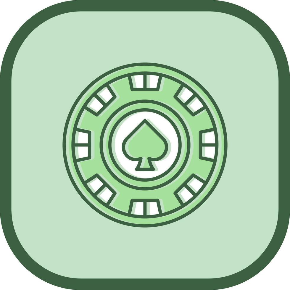 Chip Line filled sliped Icon vector