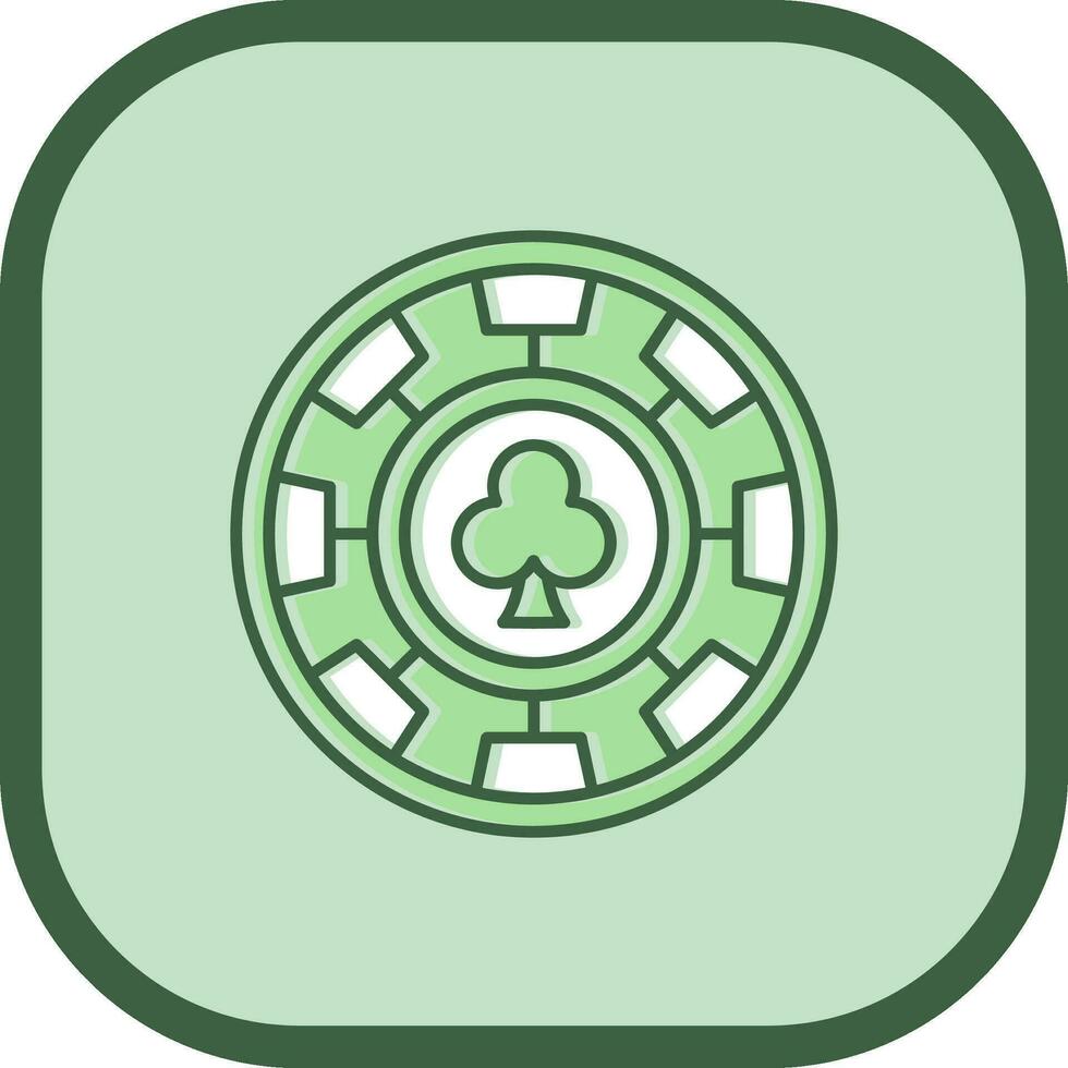 Chip Line filled sliped Icon vector