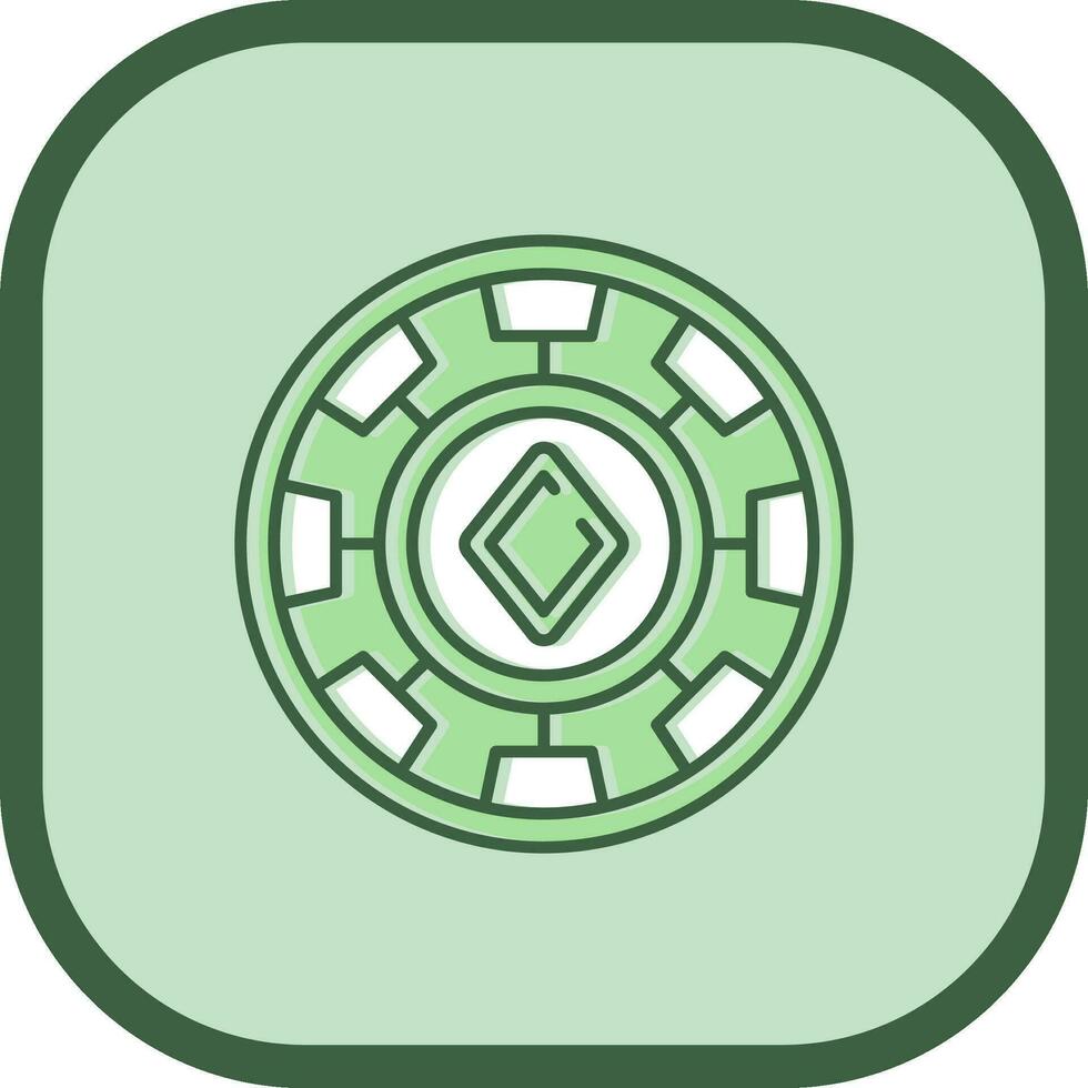 Chip Line filled sliped Icon vector