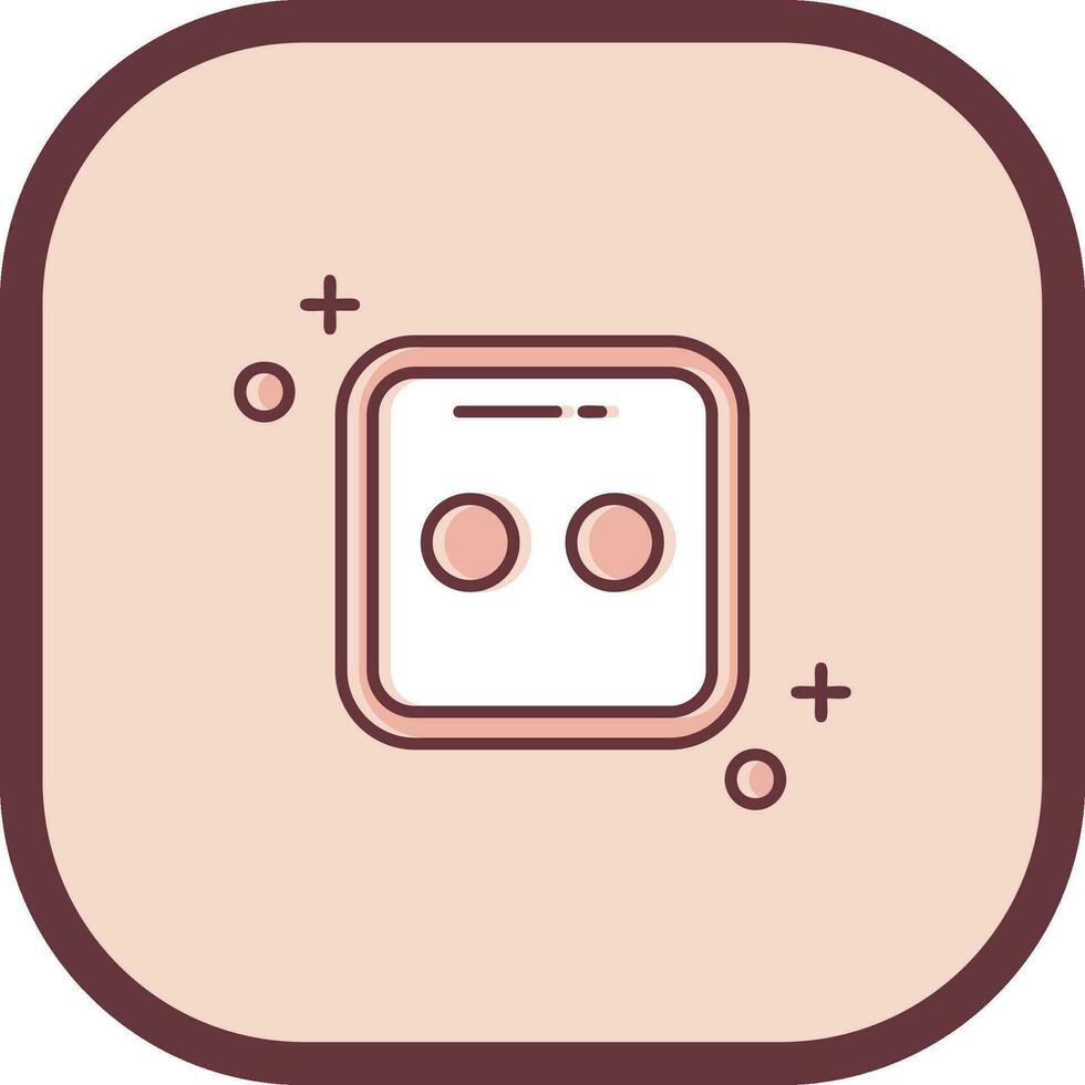 Dice two Line filled sliped Icon vector