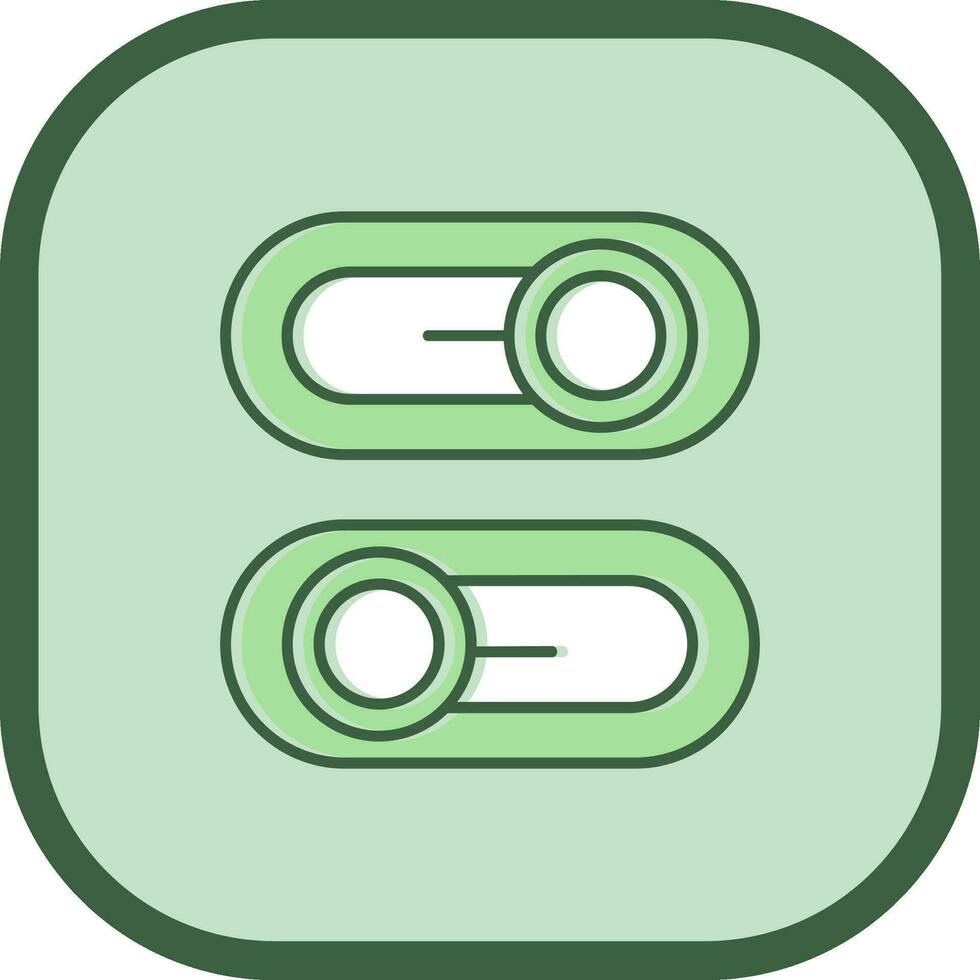 Switch Line filled sliped Icon vector