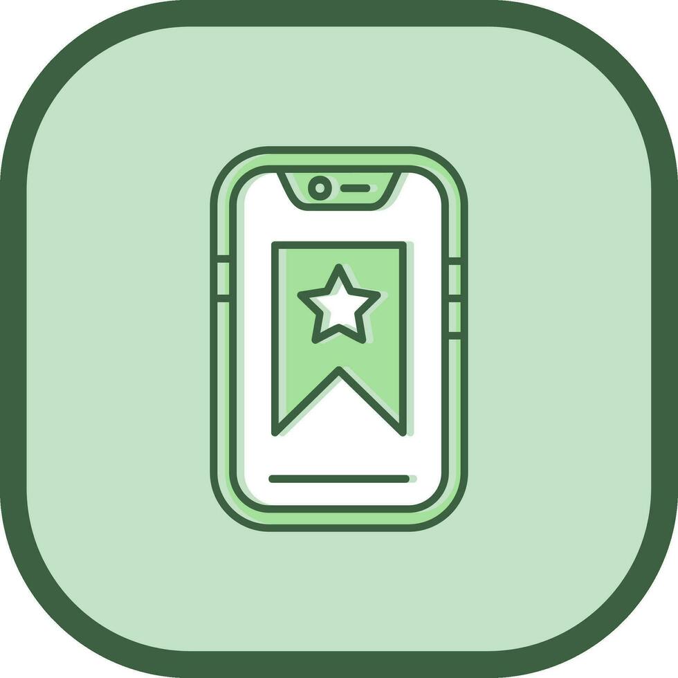 Bookmark Line filled sliped Icon vector