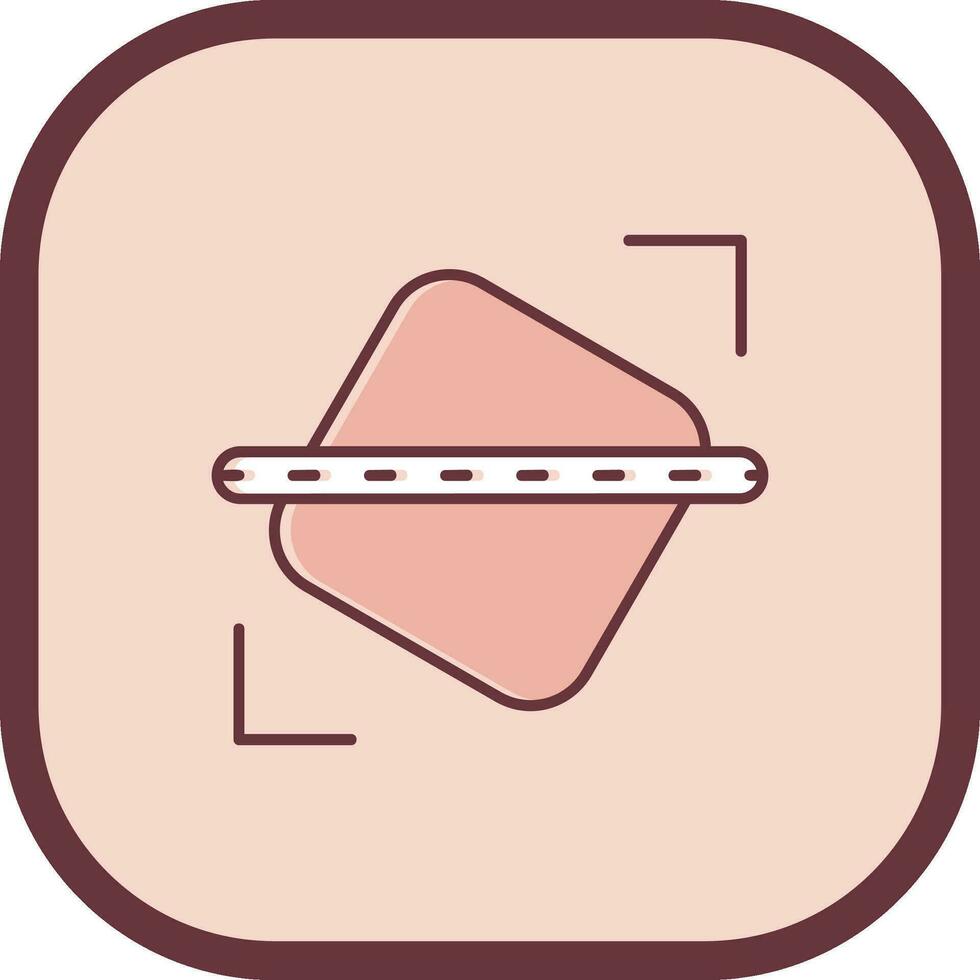 Straighten Line filled sliped Icon vector