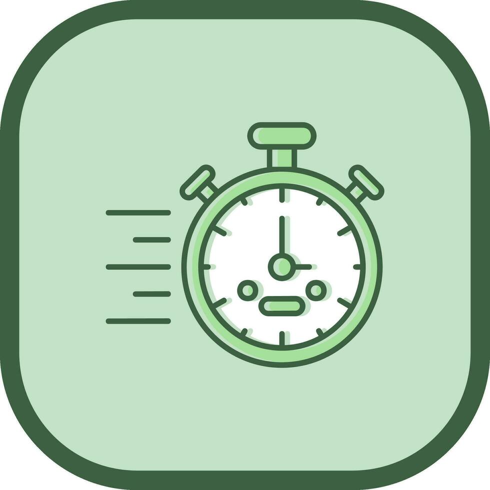 Stopwatch Line filled sliped Icon vector