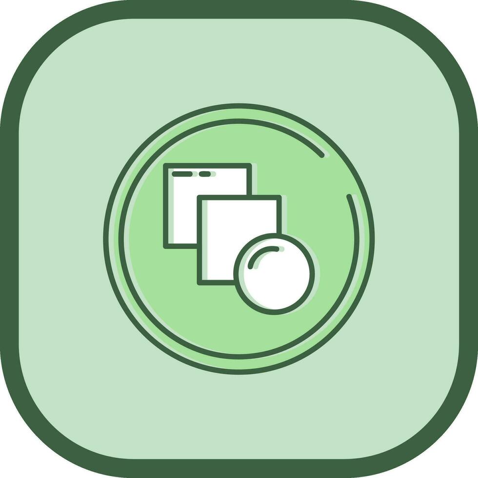 Blend Line filled sliped Icon vector