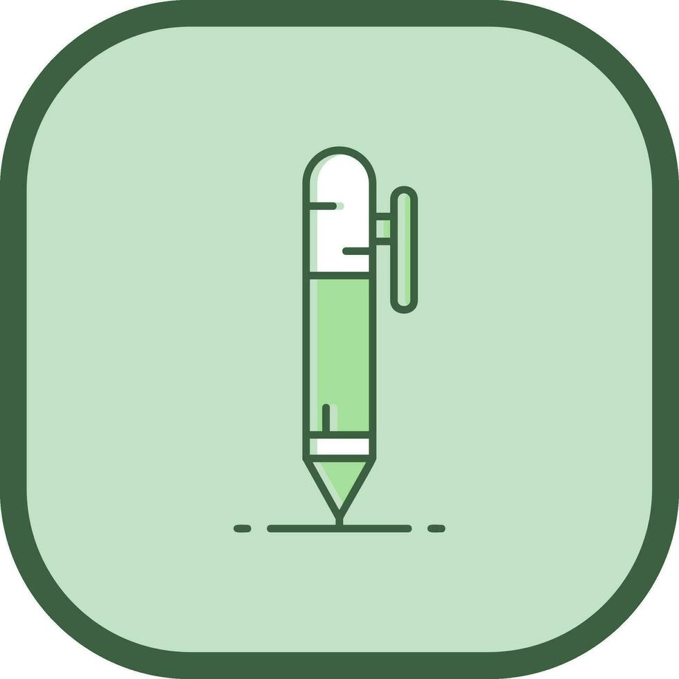 Pen Line filled sliped Icon vector