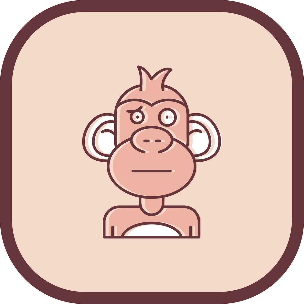 Confused Line filled sliped Icon vector