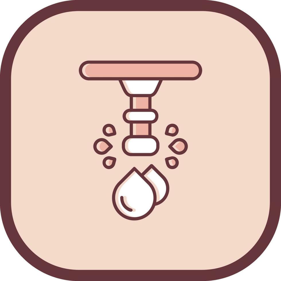 Water Line filled sliped Icon vector