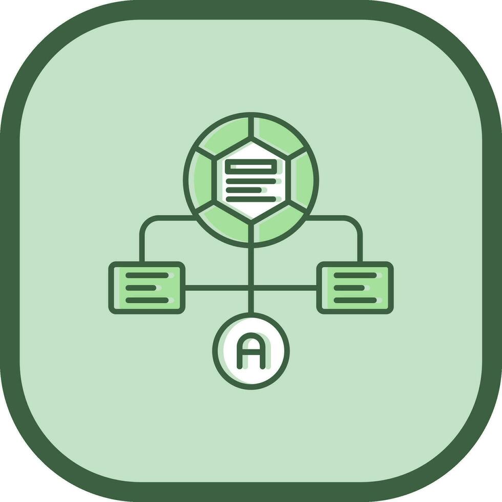 Workflow Line filled sliped Icon vector