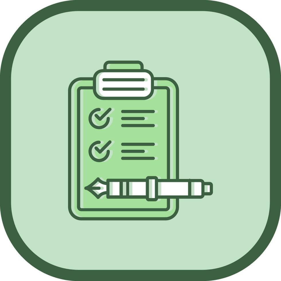 Check list Line filled sliped Icon vector