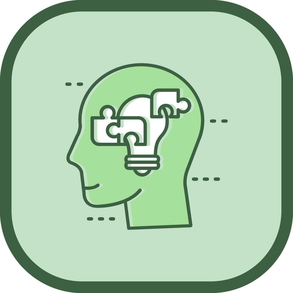 Solution Line filled sliped Icon vector