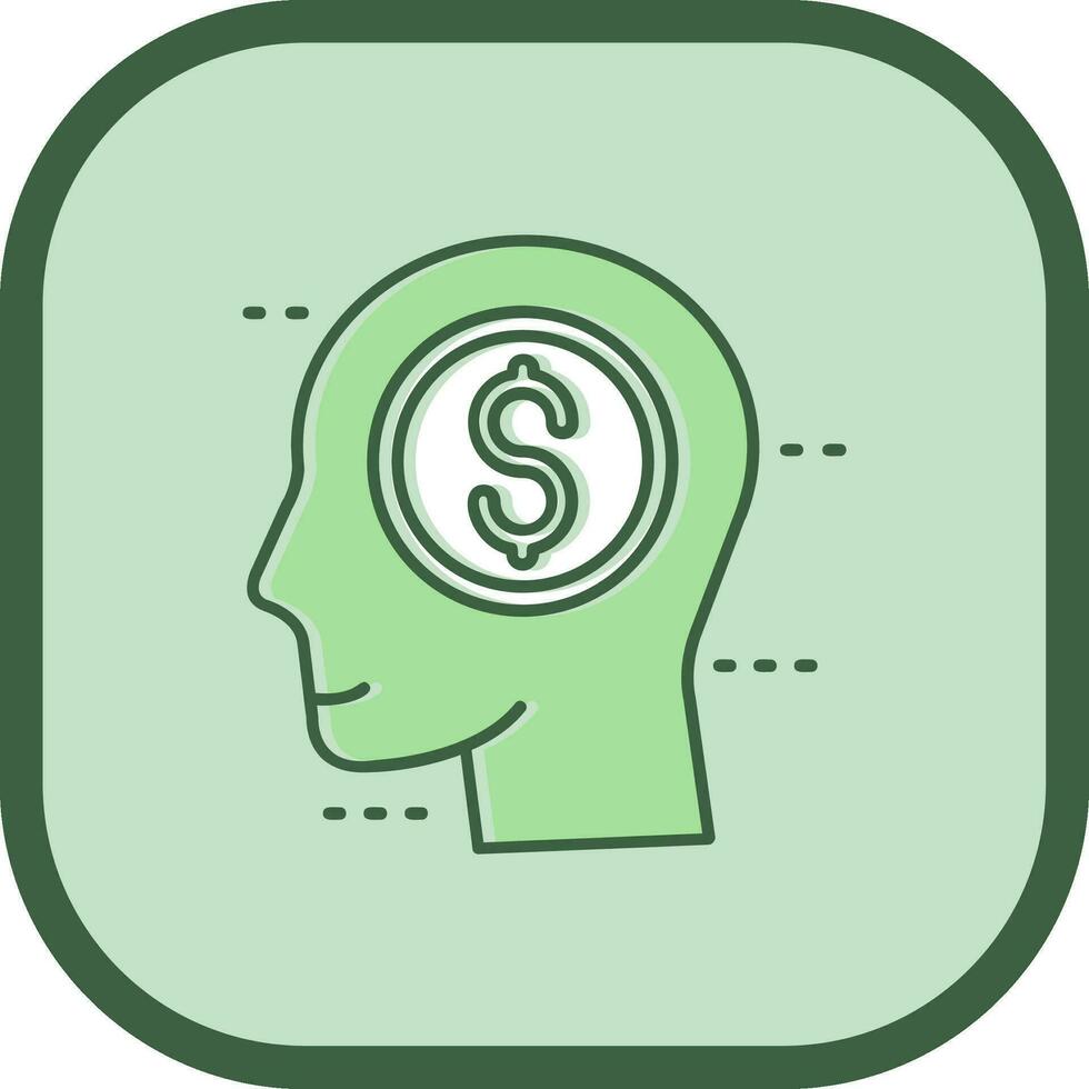 Greed Line filled sliped Icon vector