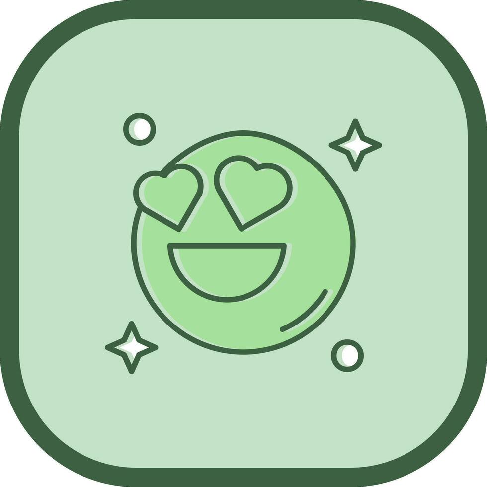 In love Line filled sliped Icon vector