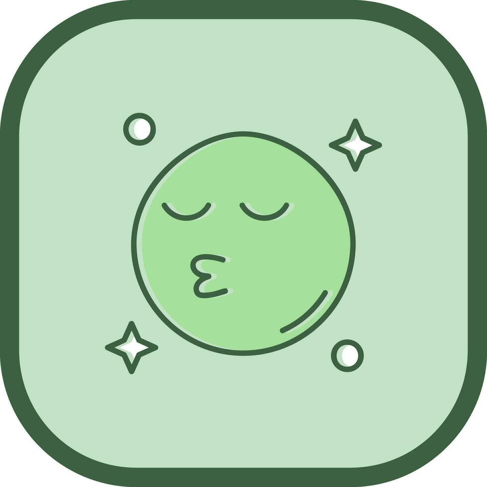 Kiss Line filled sliped Icon vector