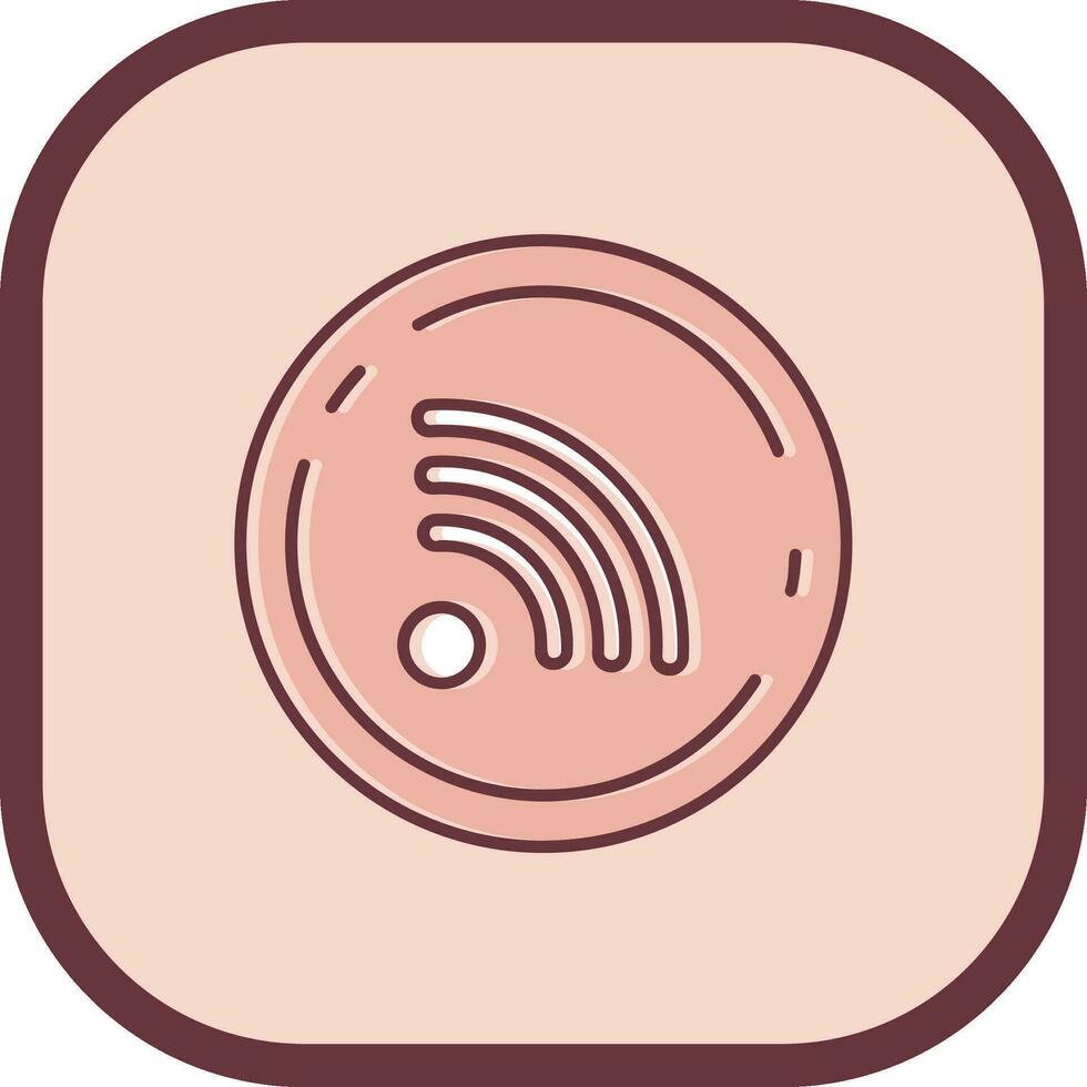 Rss Line filled sliped Icon vector