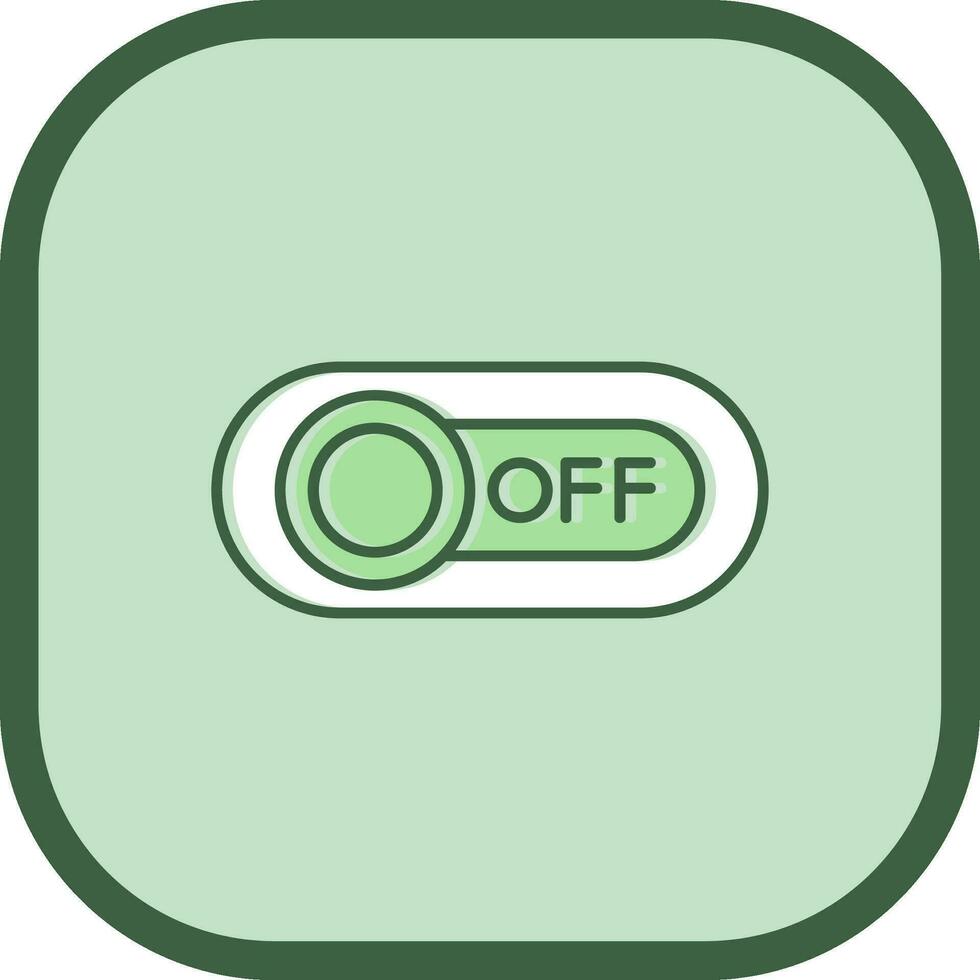 Off Line filled sliped Icon vector