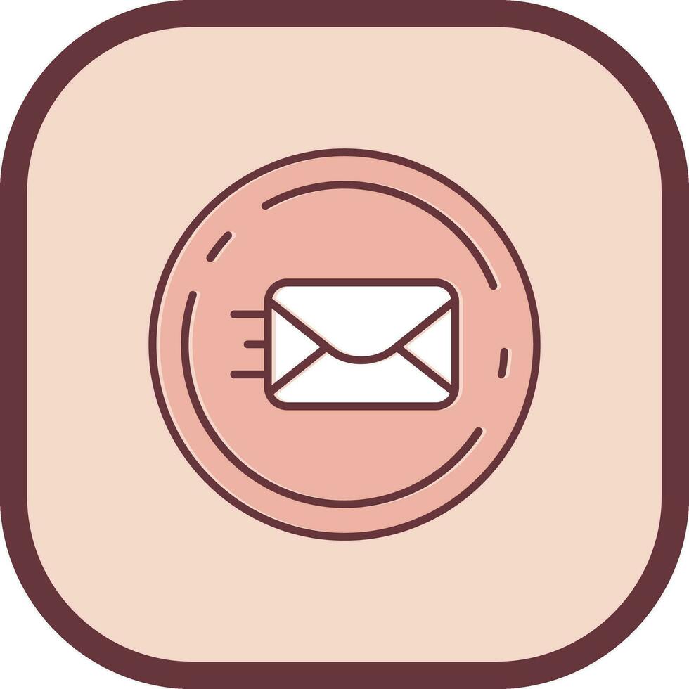 Send Line filled sliped Icon vector