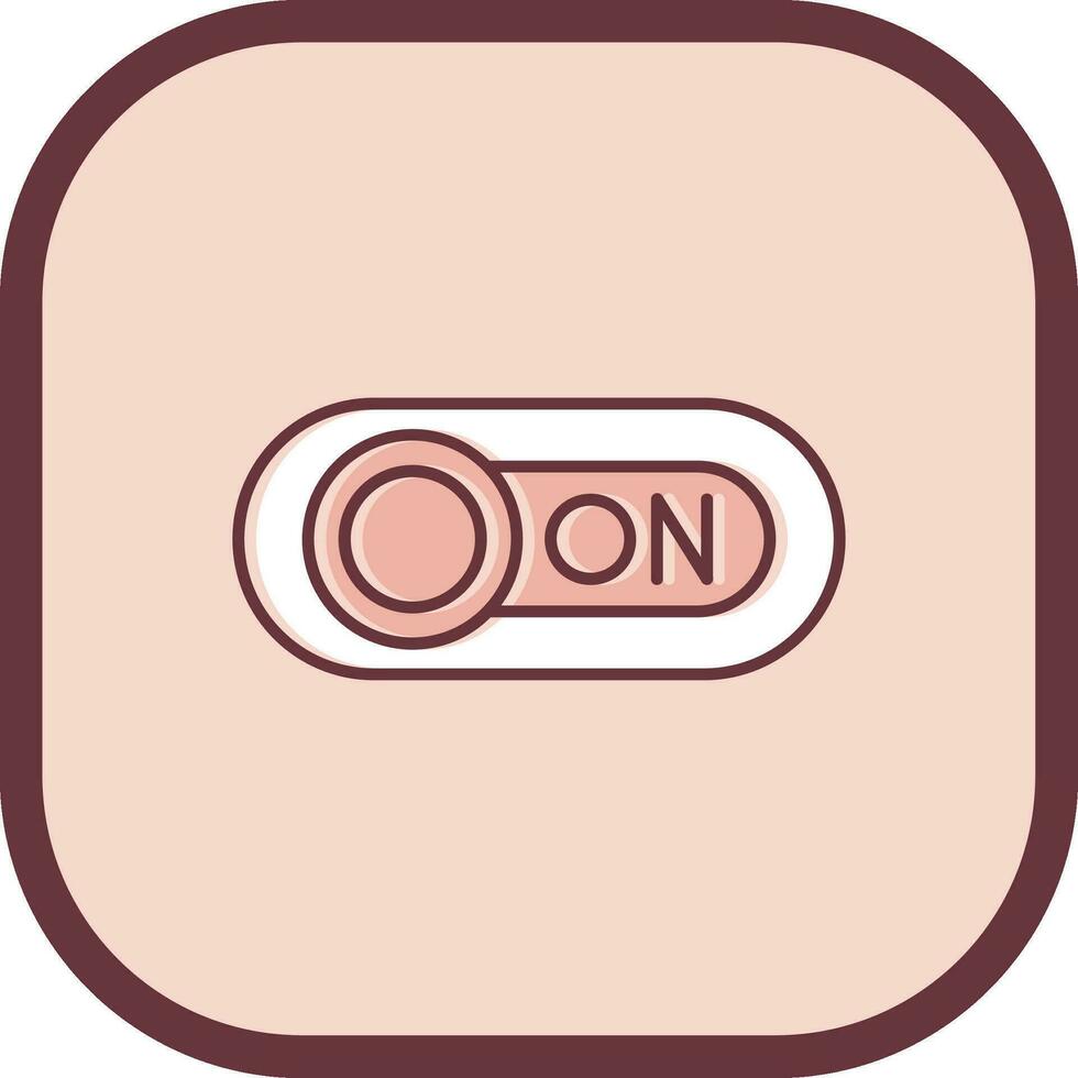 On Line filled sliped Icon vector
