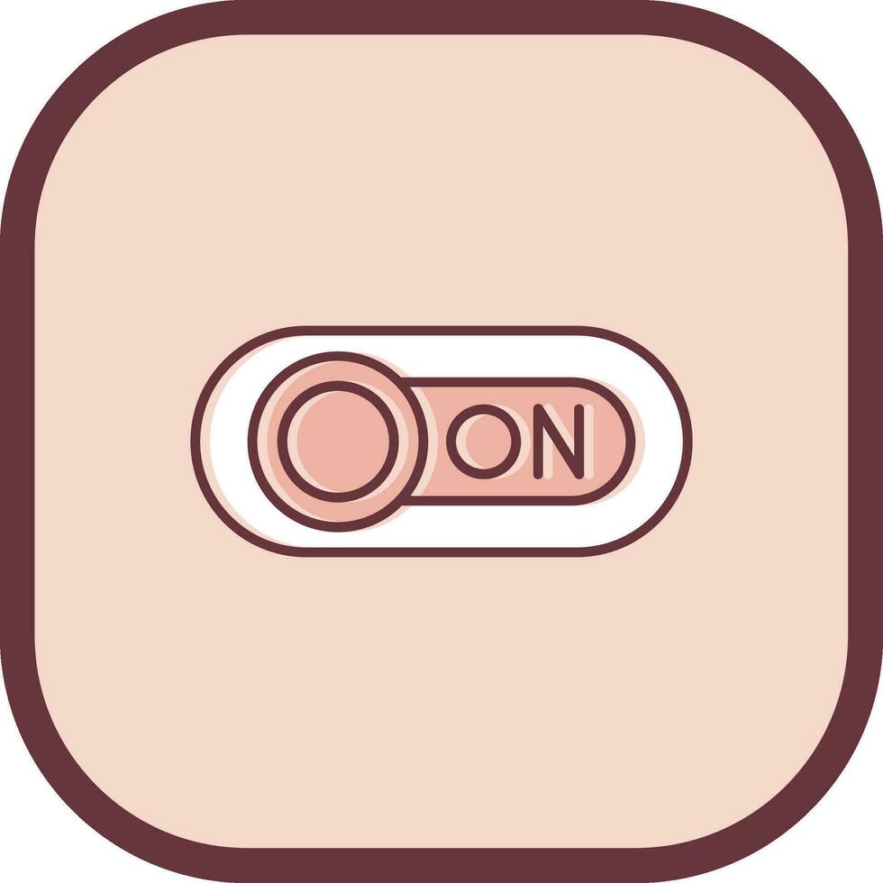 On Line filled sliped Icon vector