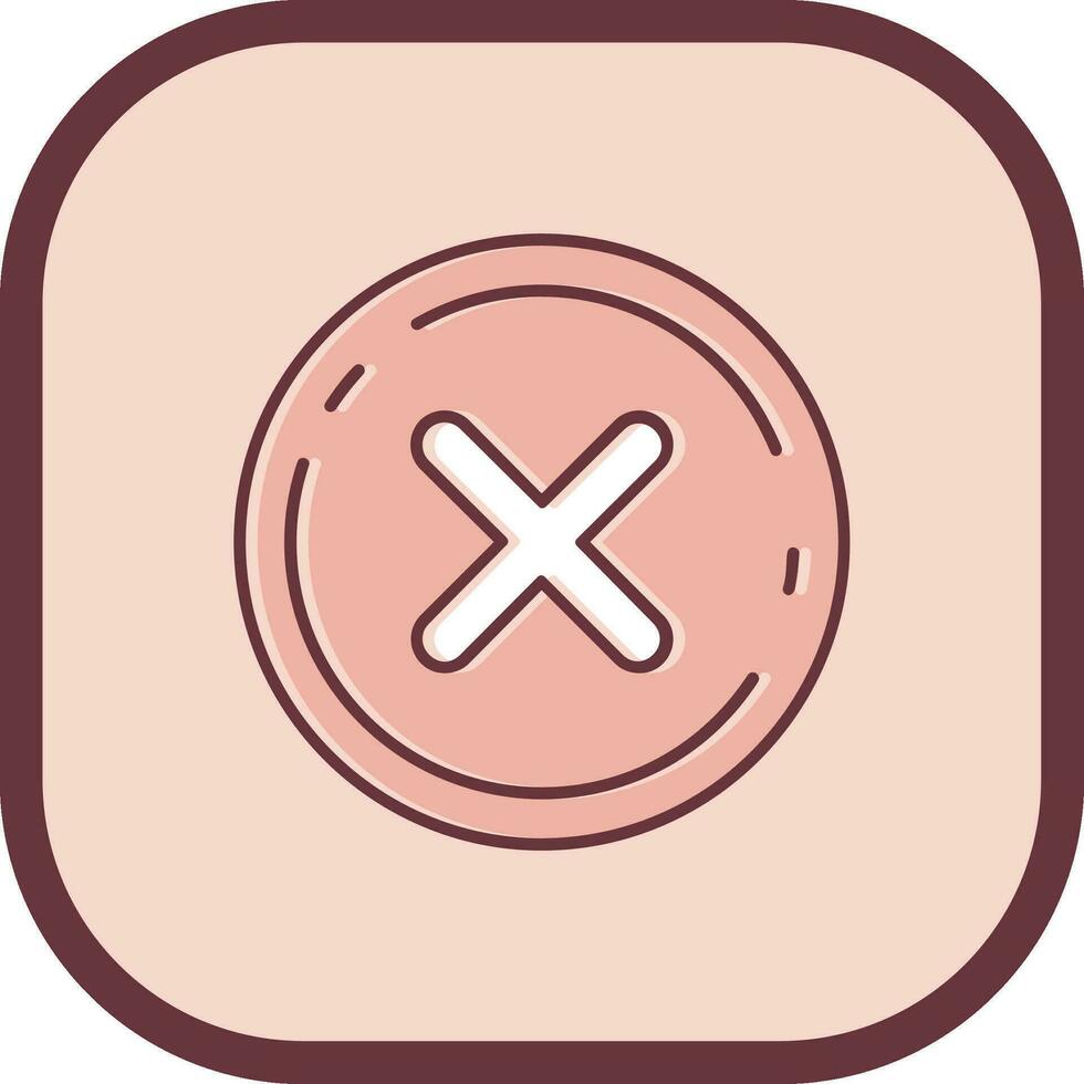 Cancel Line filled sliped Icon vector