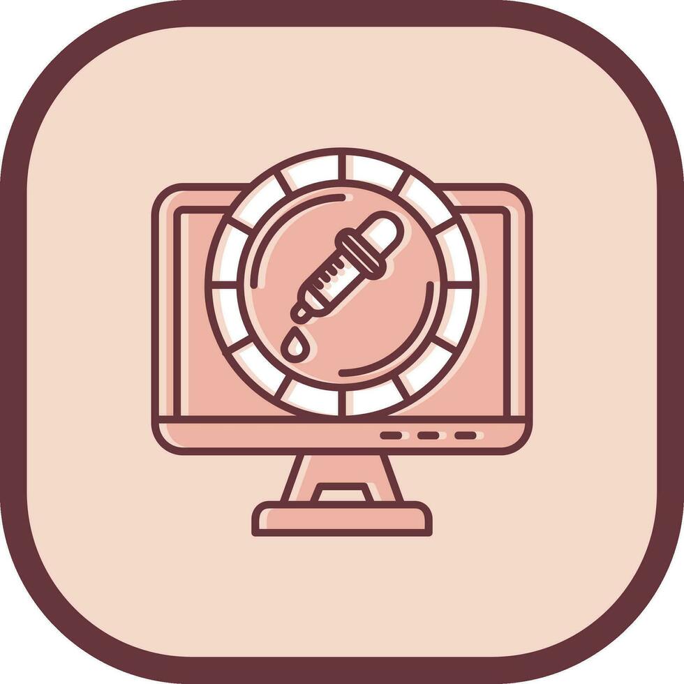 Color Line filled sliped Icon vector