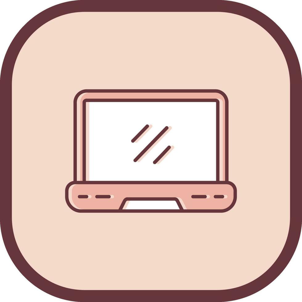 Laptop Line filled sliped Icon vector