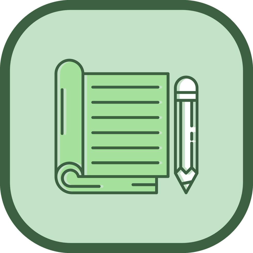 Notebook Line filled sliped Icon vector