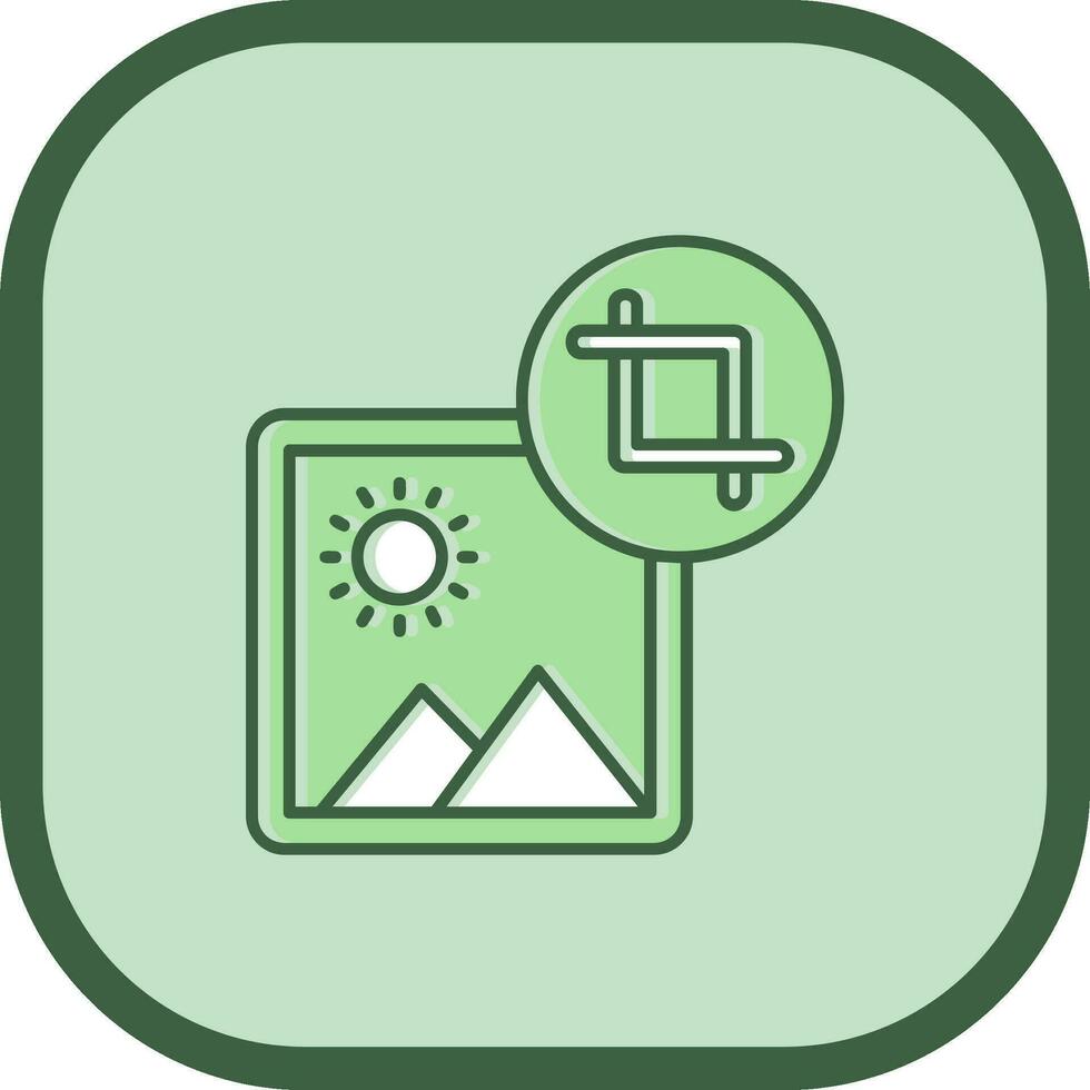 Crop Line filled sliped Icon vector