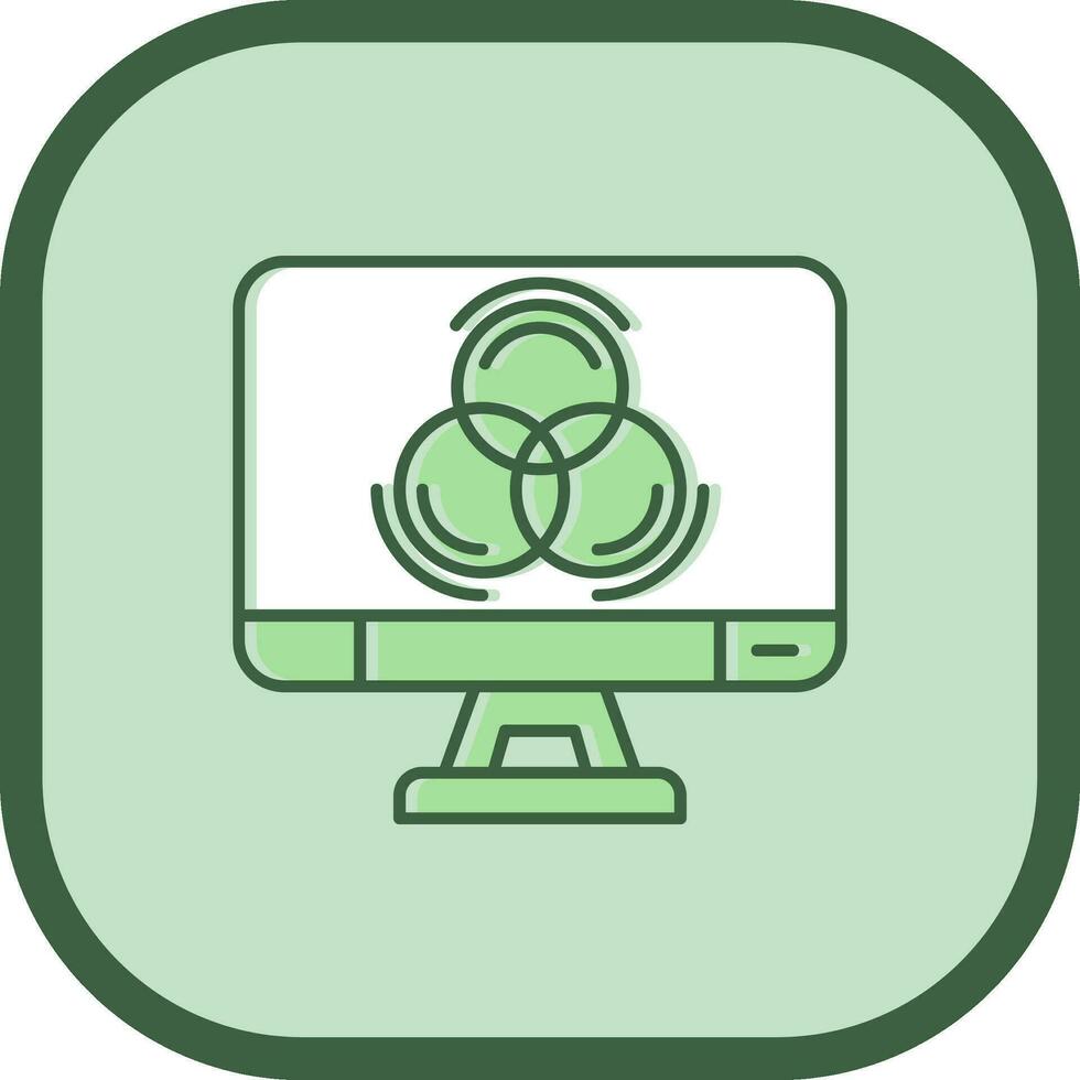 Rgb Line filled sliped Icon vector